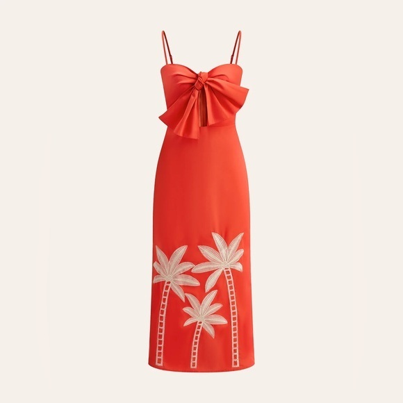 Commense Dresses & Skirts - Embroidered Bow-Detail Cami Dress M CC21 (10)